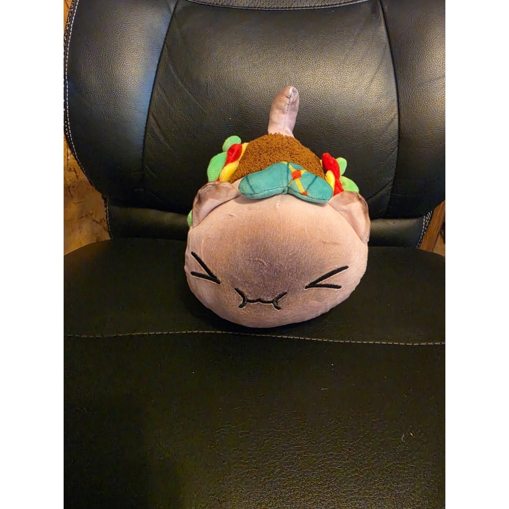Aphmau Cat Face MeeMeows Taco Plush 11" Kitty Stuffed Animal Pillow Toy